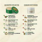 Whipped African Shea Butter - Ultra-Smooth Raw Body Cream for Glowy Skin & Eczema Relief