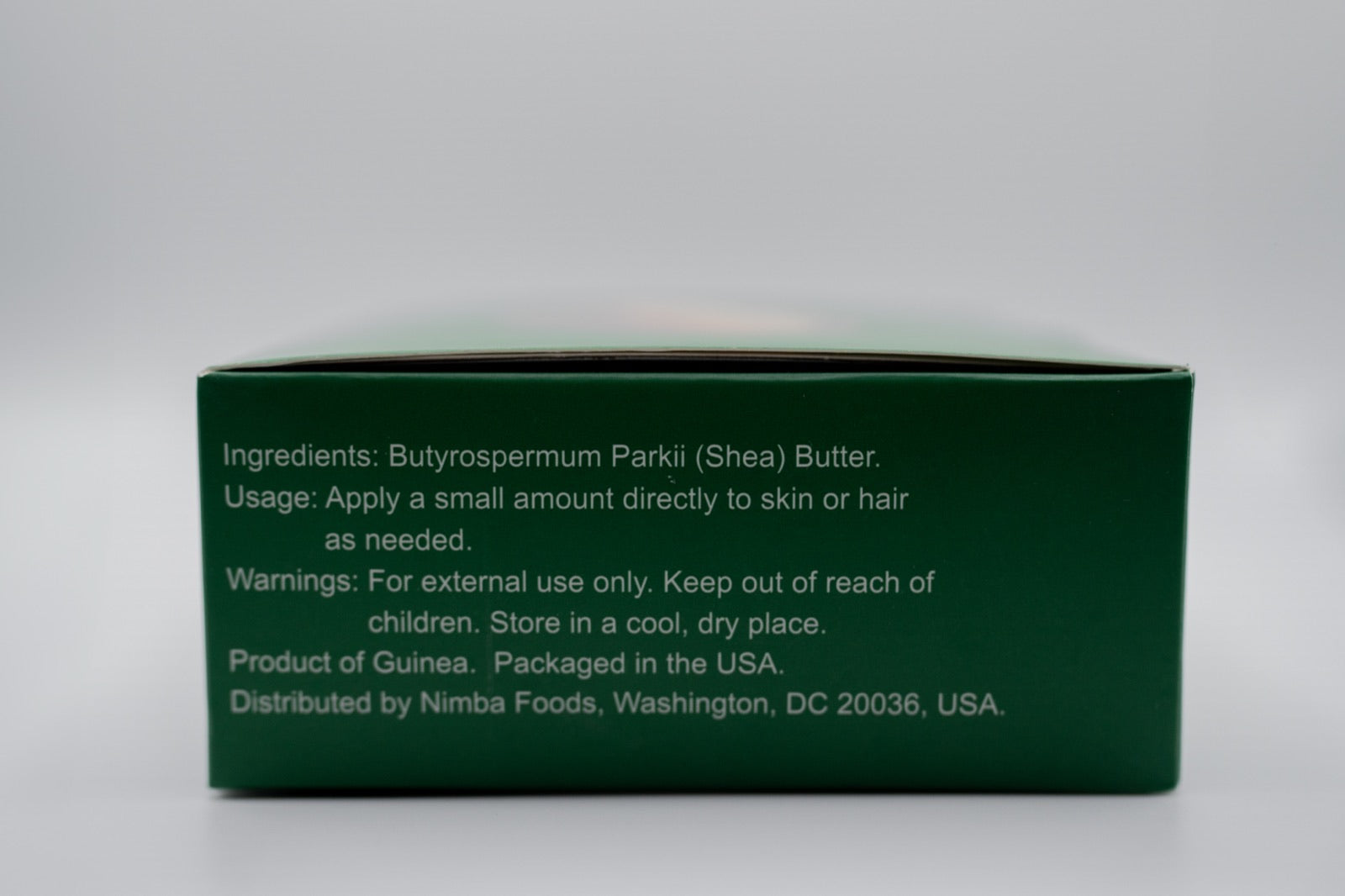 Ingredients label
