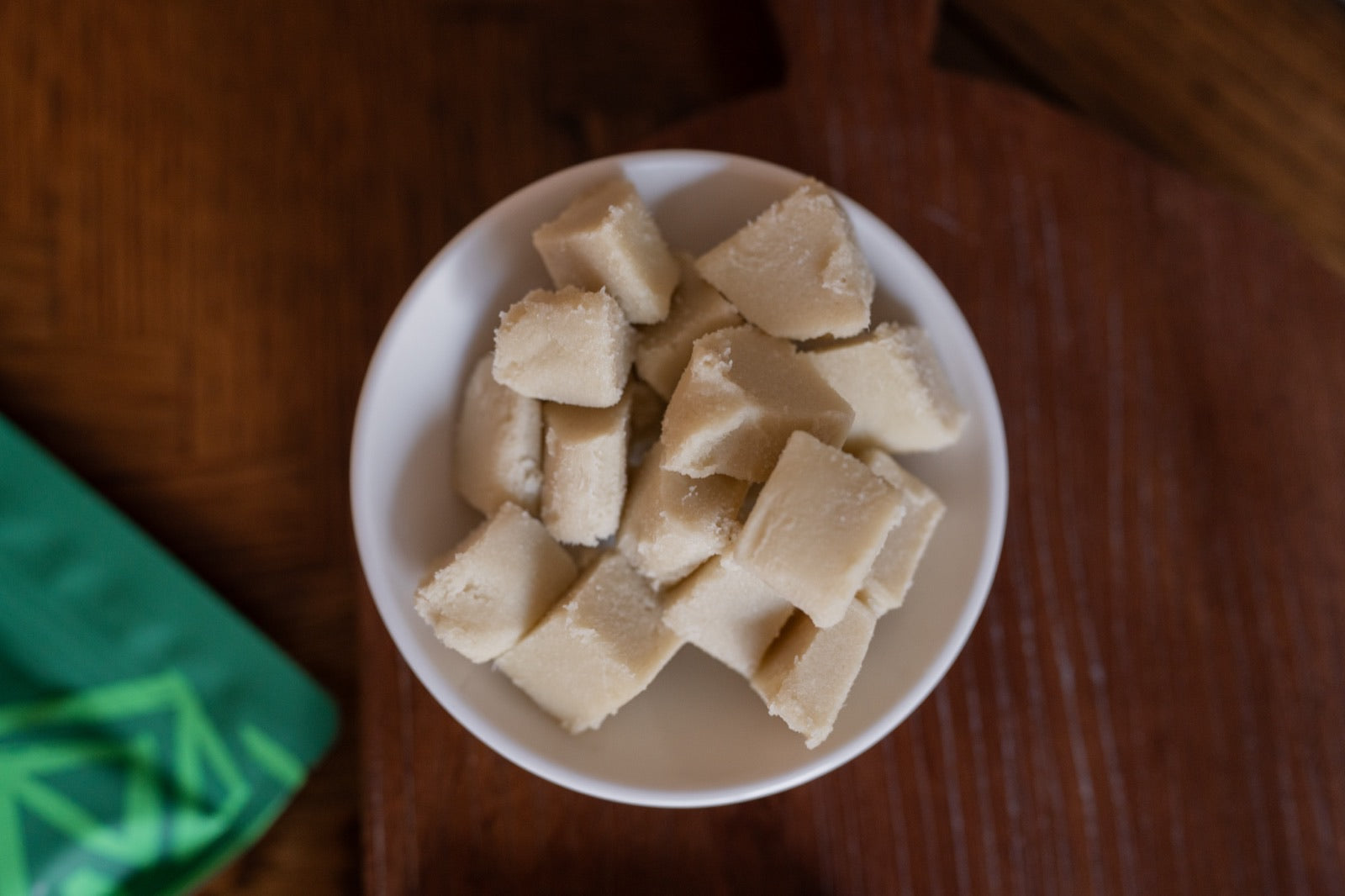 Grade A raw shea butter chunks closeup